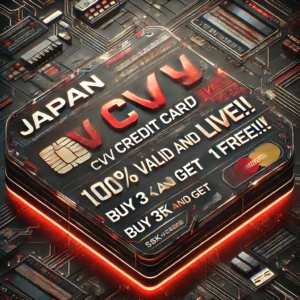 JAPAN CVV CREDIT CARD 100% VALID AND LIVE!!! $5k-$15k BUY 3 AND GET 1 FREE!!!