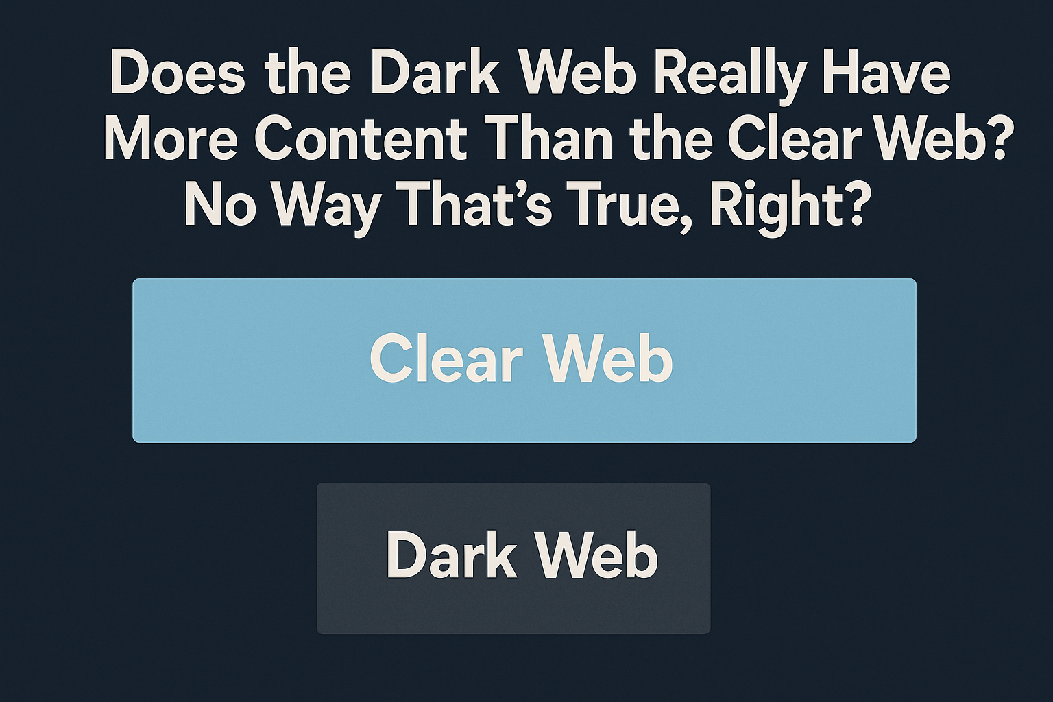 Read more about the article Does the Dark Web Really Have More Content Than the Clear Web? No Way That’s True, Right?