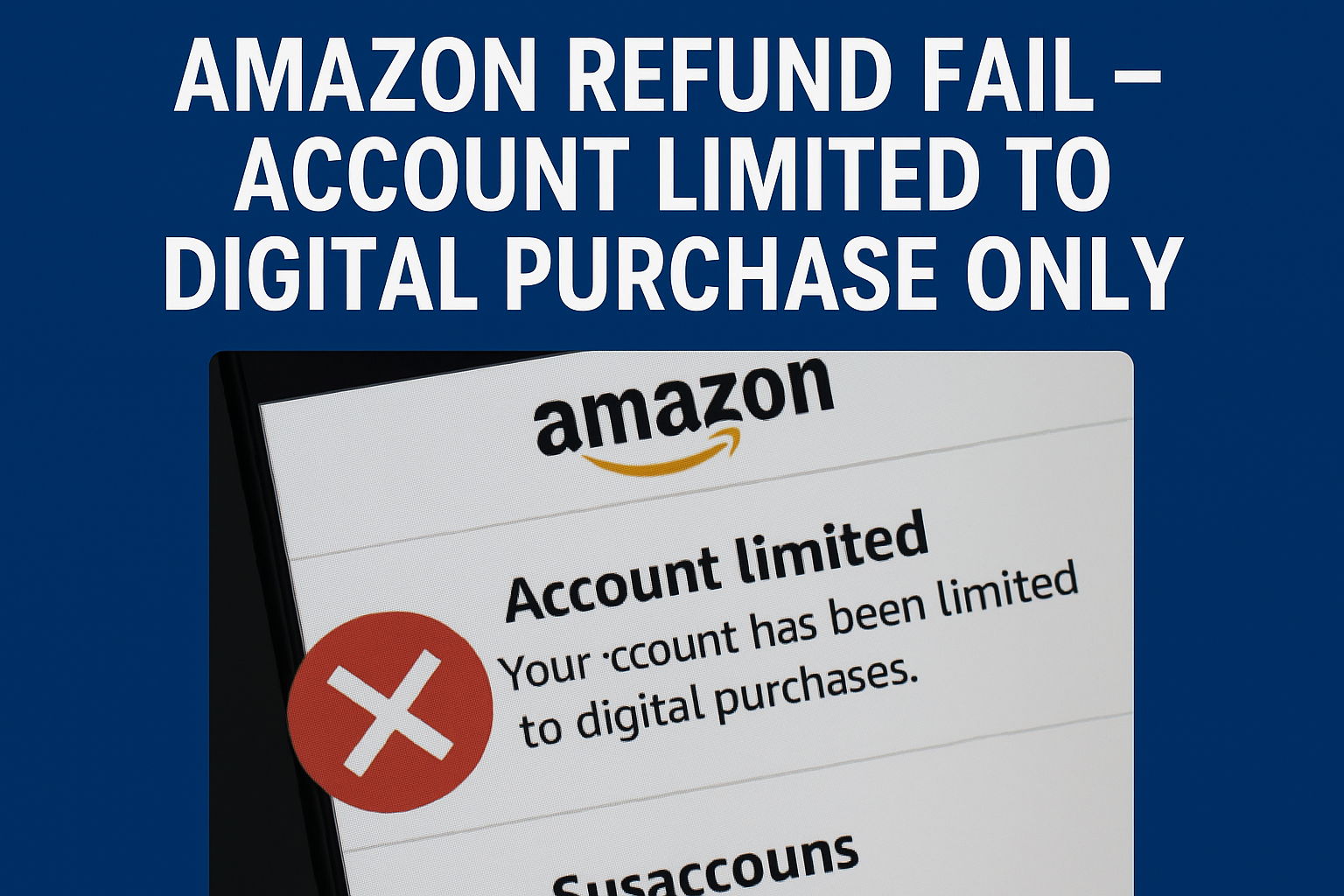 Read more about the article Amazon Refund Fail – Account Limited to Digital Purchase Only