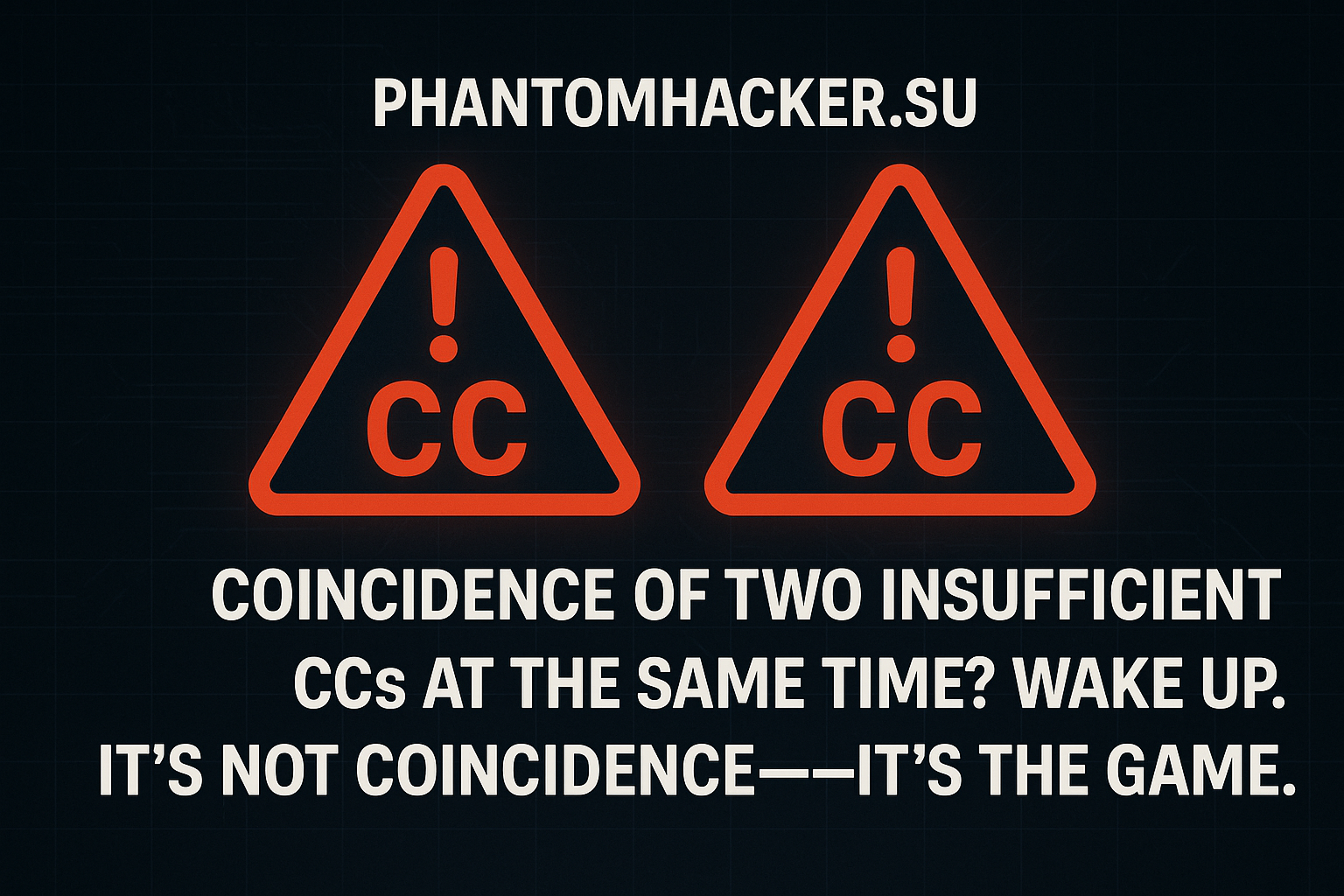 Read more about the article Coincidence of Two Insufficient CCs at the Same Time? Wake Up. It’s Not Coincidence—It’s the Game.